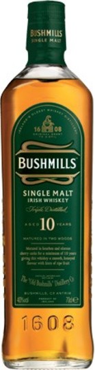 Bushmills 10 Year Old Single Malt Irish Whiskey